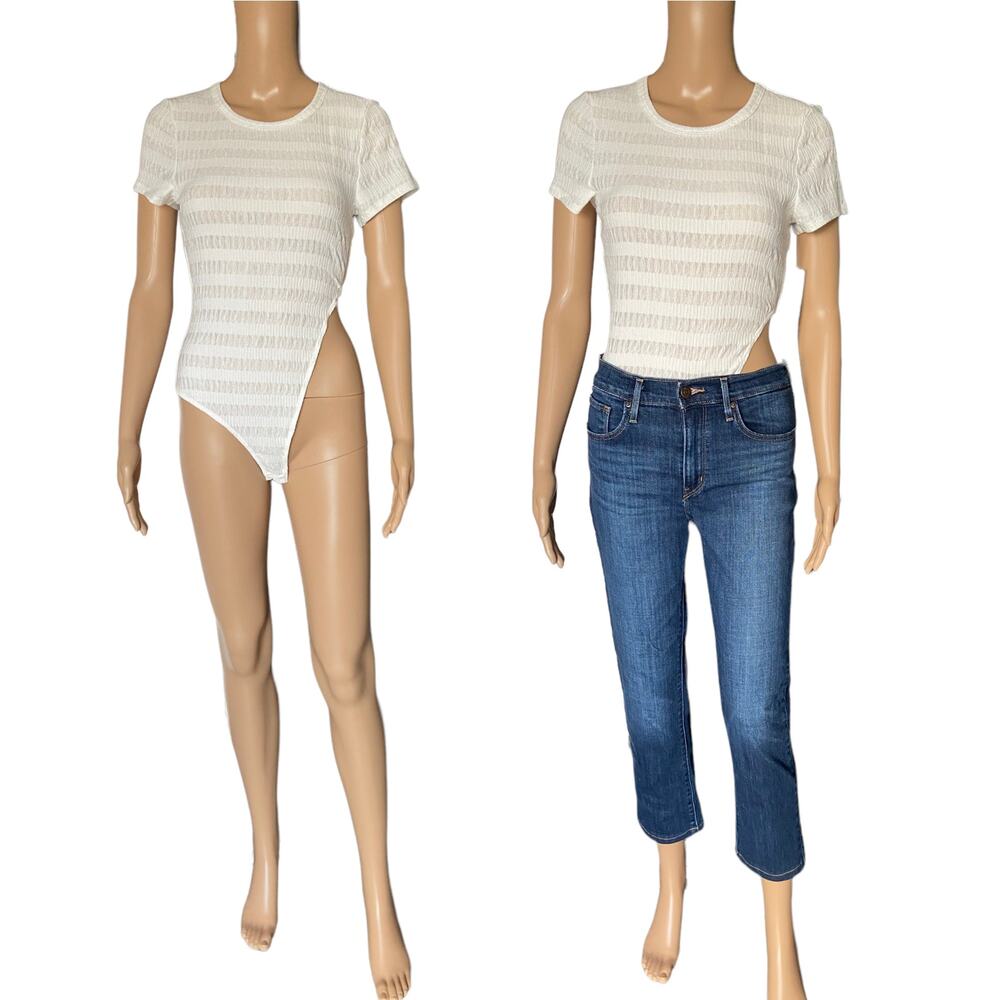 Le Lis White Bodysuit Size S